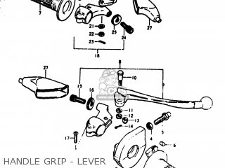 HANDLE GRIP - LEVER - RM250 1978 (C) USA (E03)