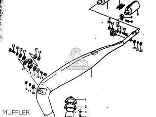 MUFFLER - RM250 1978 (C) USA (E03)