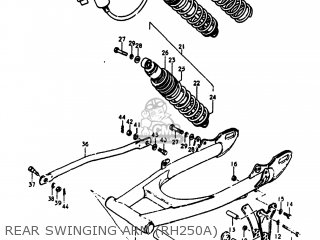 REAR SWINGING ARM (RH250A) - RM250 1978 (C) USA (E03)