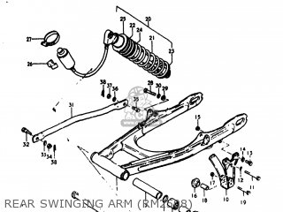 REAR SWINGING ARM (RM2508) - RM250 1978 (C) USA (E03)
