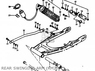 REAR SWINGING ARM (RM250C) - RM250 1978 (C) USA (E03)