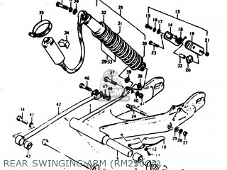 REAR SWINGING ARM (RM250C2) - RM250 1978 (C) USA (E03)