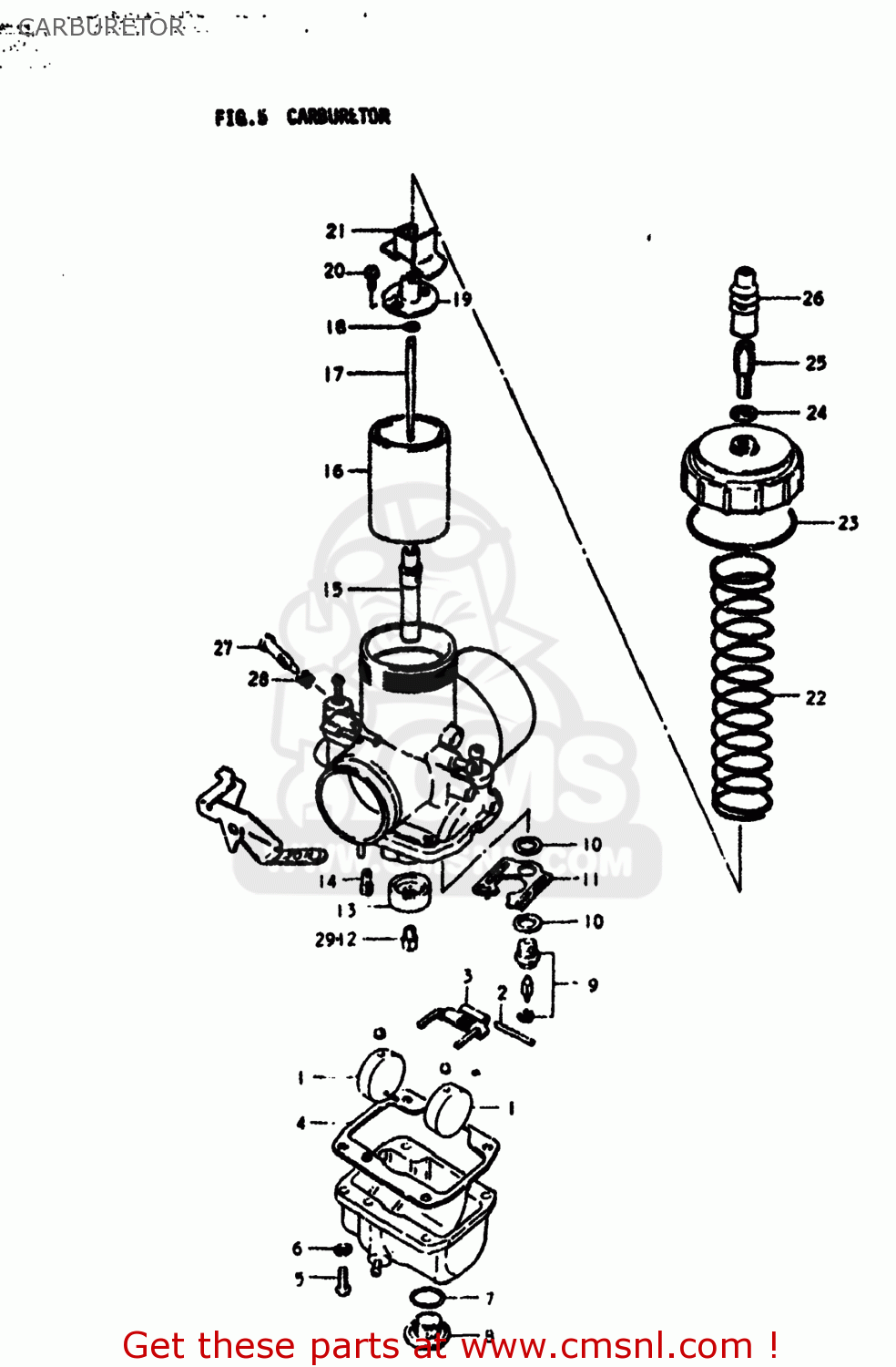 CARBURETOR RM250 1979 (N) USA (E03)