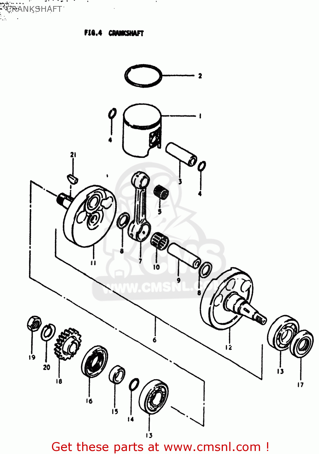 CRANKSHAFT RM250 1979 (N) USA (E03)