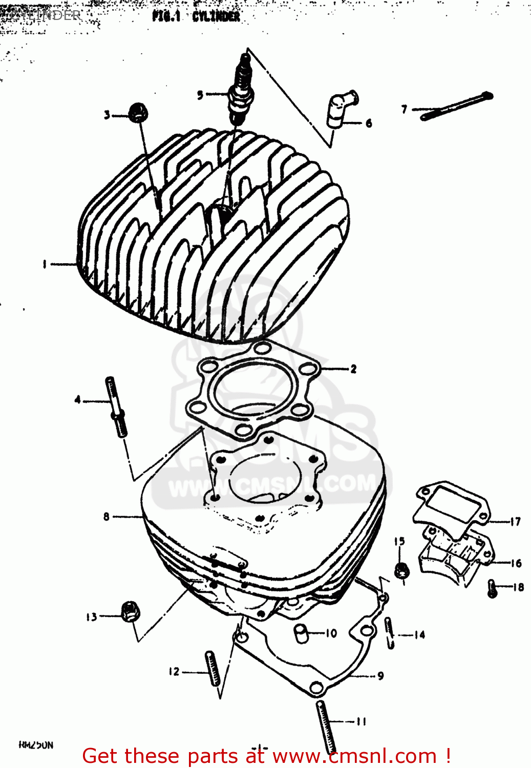 CYLINDER RM250 1979 (N) USA (E03)