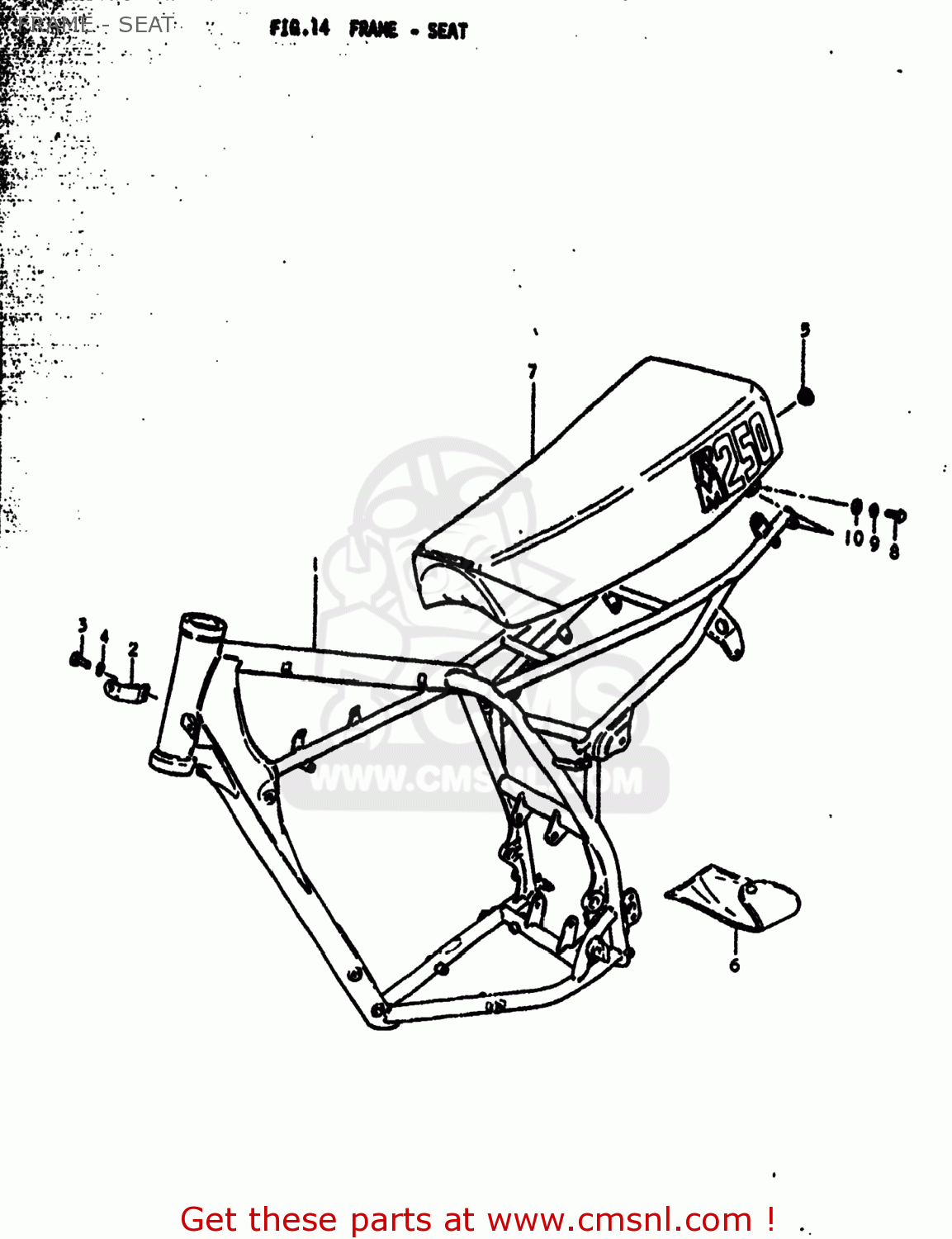 FRAME - SEAT RM250 1979 (N) USA (E03)