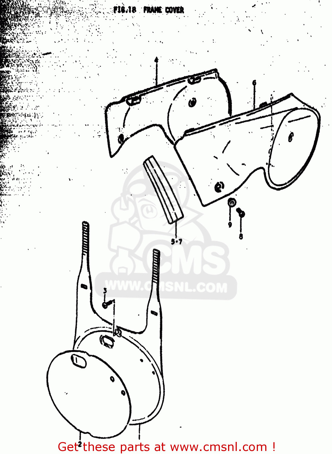 FRAME COVER RM250 1979 (N) USA (E03)