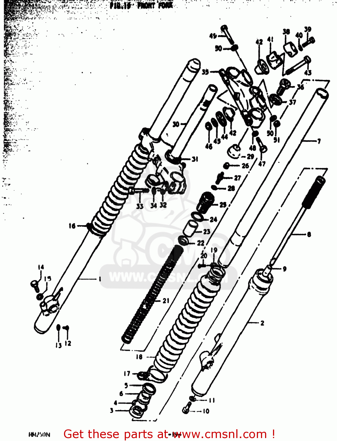 FRONT FORK RM250 1979 (N) USA (E03)