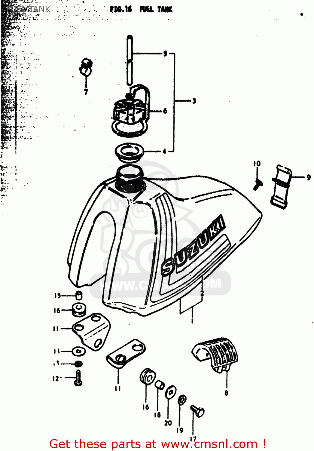 FUEL TANK RM250 1979 (N) USA (E03)