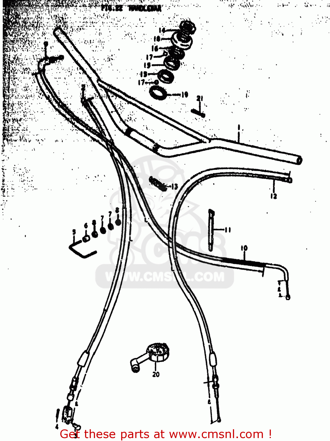 HANDLEBAR RM250 1979 (N) USA (E03)