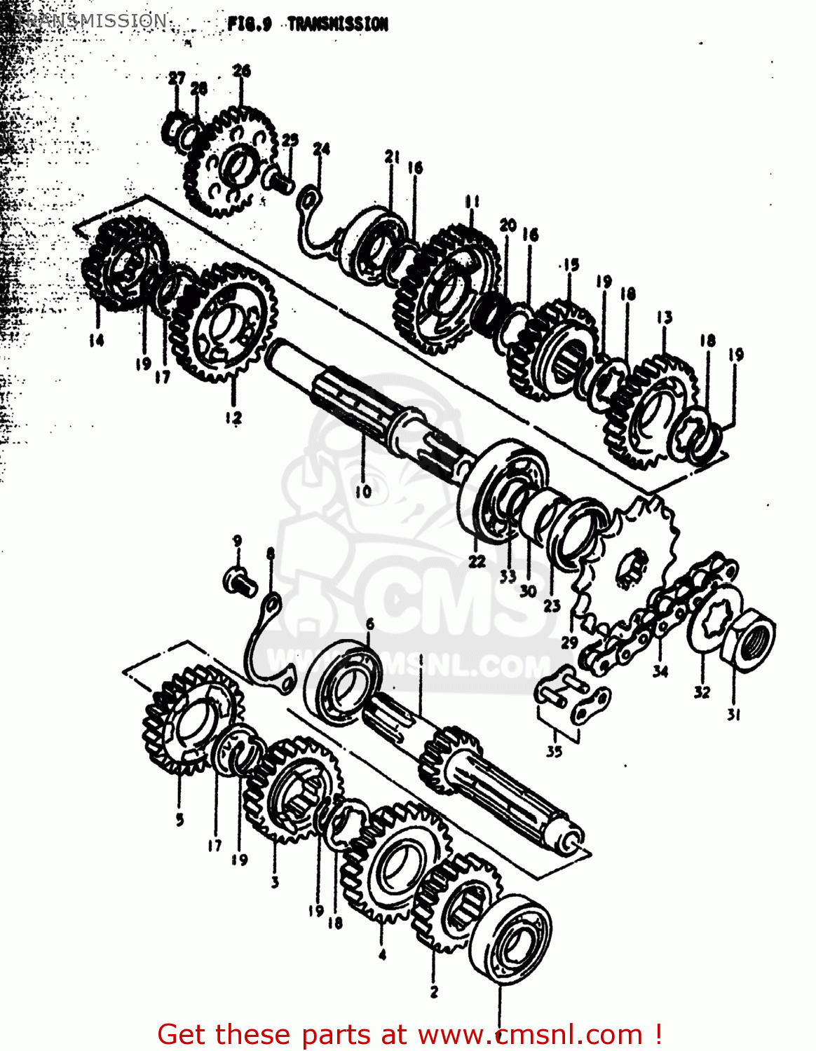 TRANSMISSION RM250 1979 (N) USA (E03)