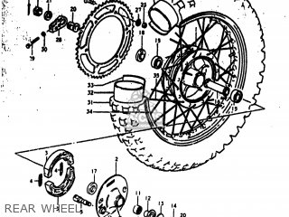 REAR WHEEL - RM250 1979 (N) USA (E03)