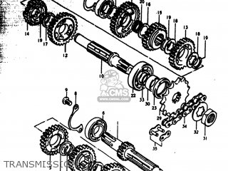 TRANSMISSION - RM250 1979 (N) USA (E03)