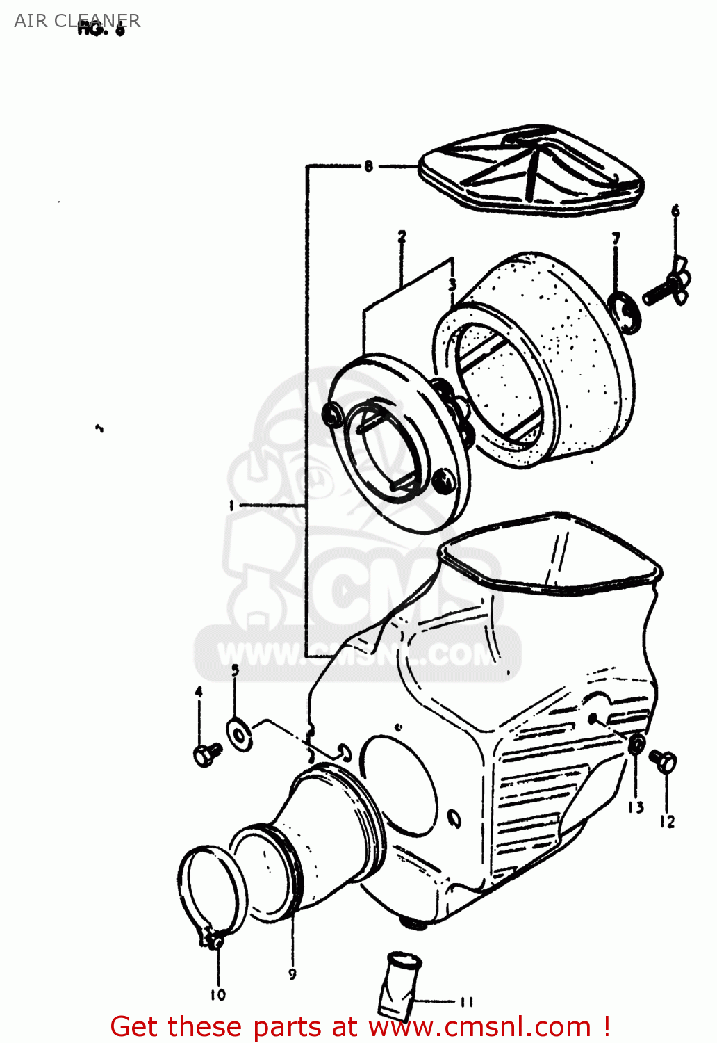 AIR CLEANER RM250 1980 (T) USA (E03)