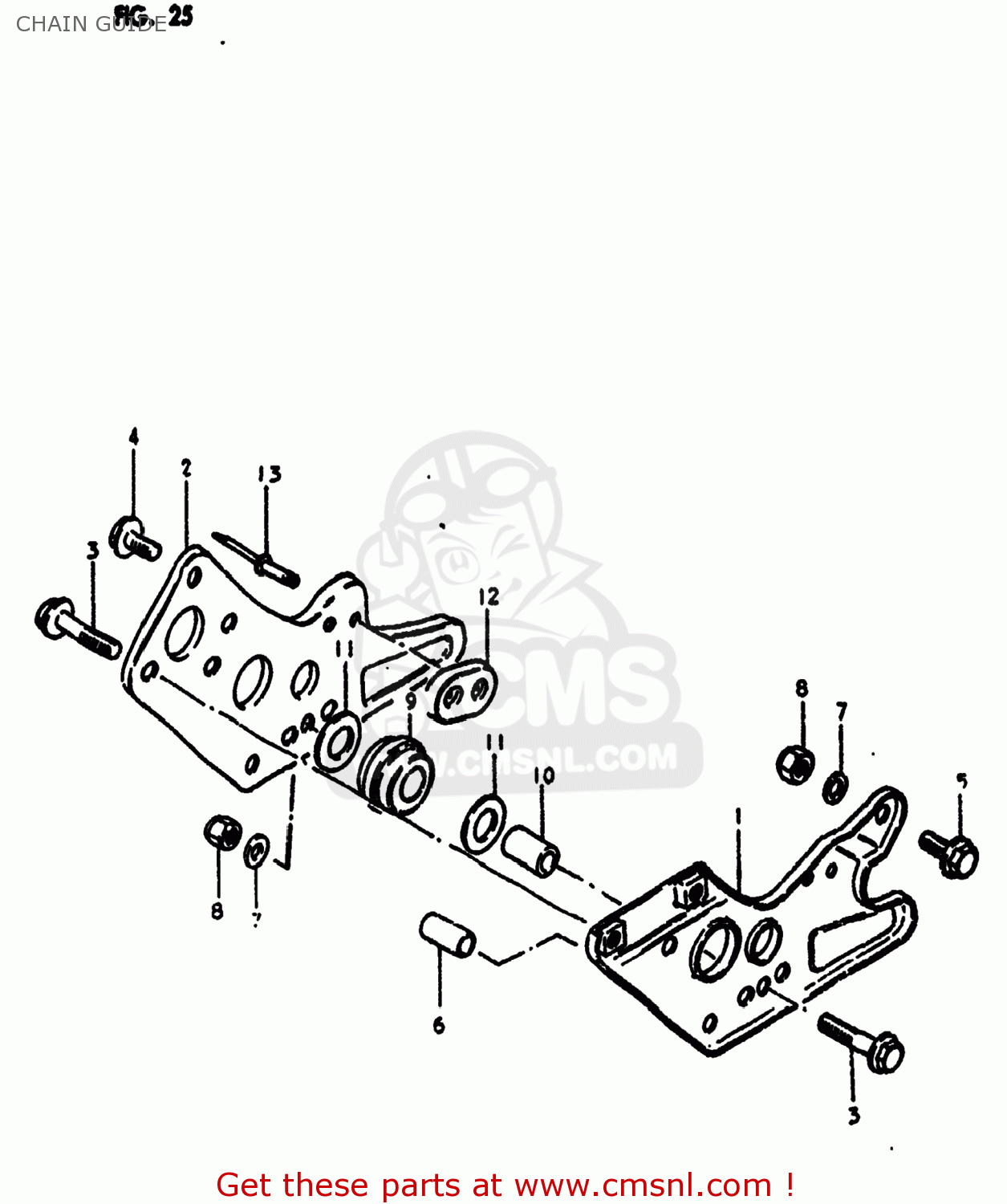 CHAIN GUIDE RM250 1980 (T) USA (E03)