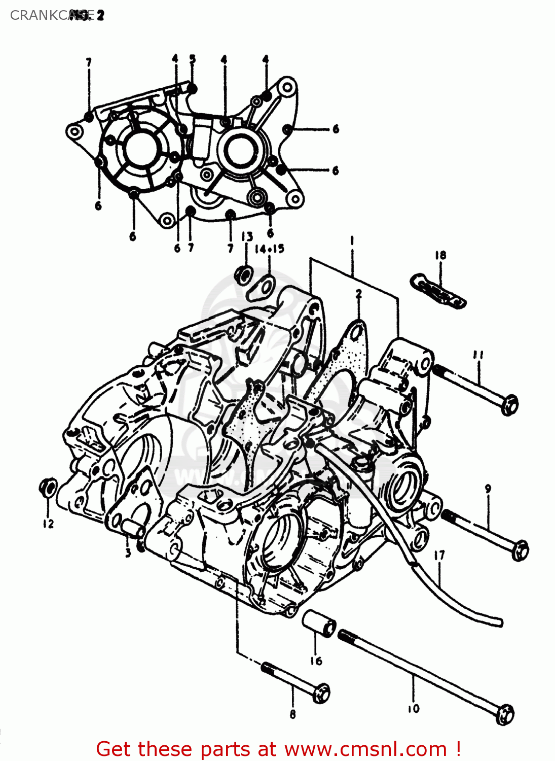 CRANKCASE RM250 1980 (T) USA (E03)