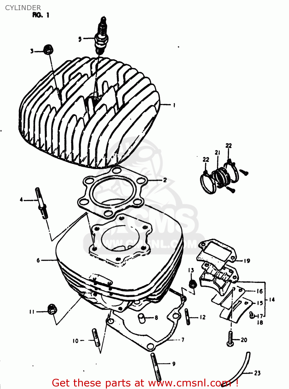 CYLINDER RM250 1980 (T) USA (E03)