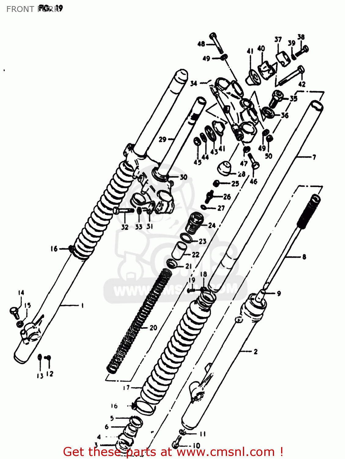 FRONT FORK RM250 1980 (T) USA (E03)