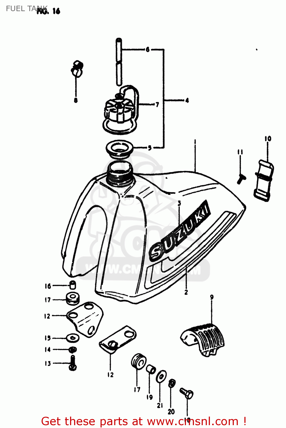 FUEL TANK RM250 1980 (T) USA (E03)