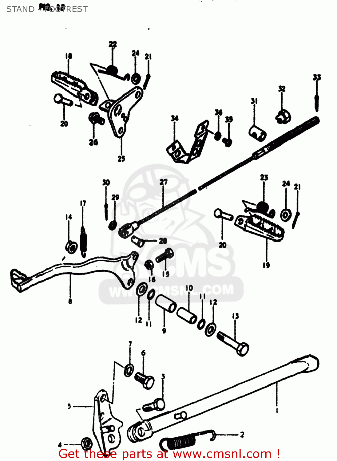 STAND - FOOTREST RM250 1980 (T) USA (E03)