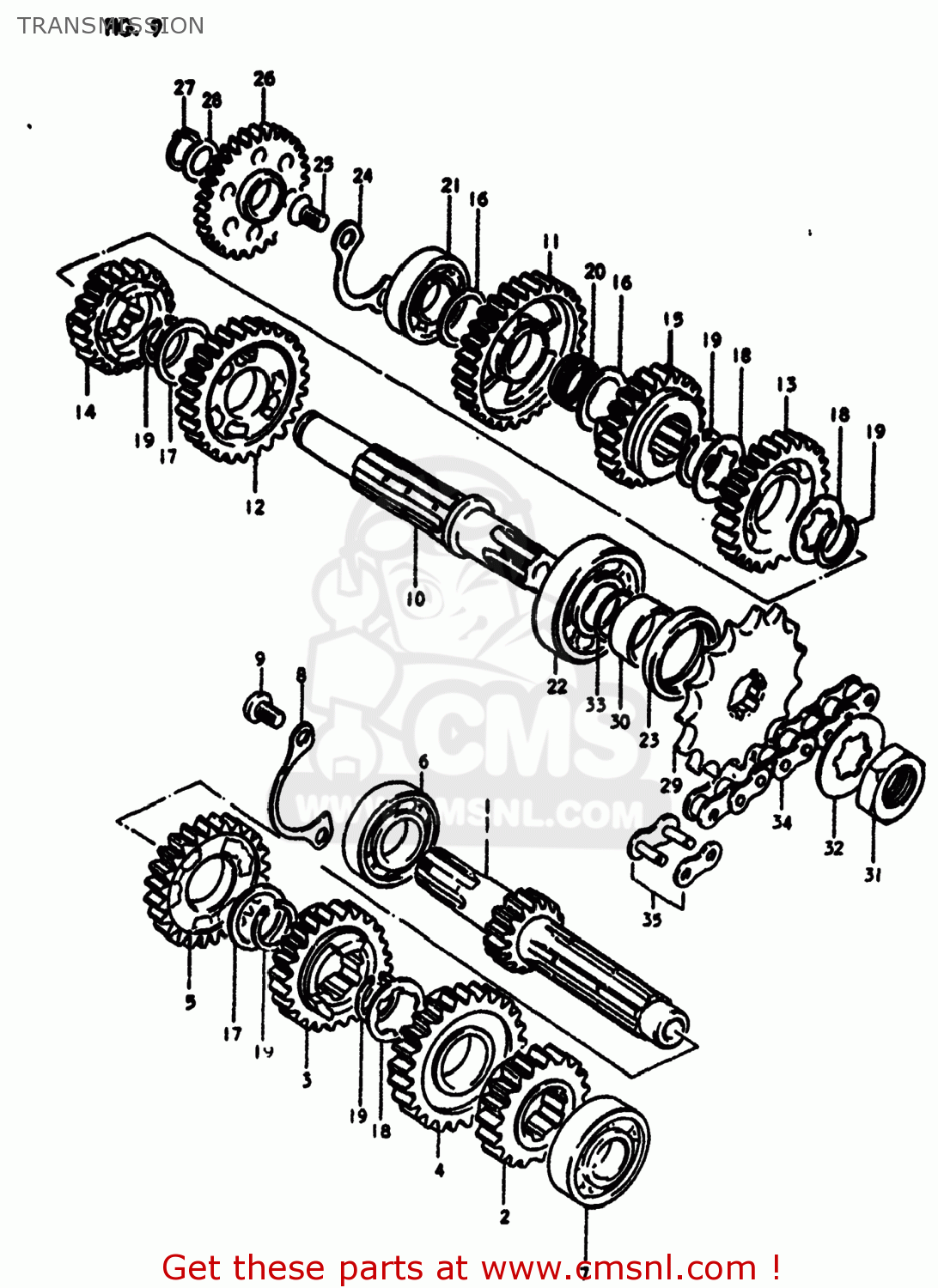 TRANSMISSION RM250 1980 (T) USA (E03)