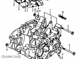 CRANKCASE - RM250 1980 (T) USA (E03)