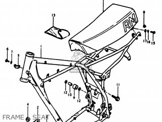 FRAME - SEAT - RM250 1980 (T) USA (E03)