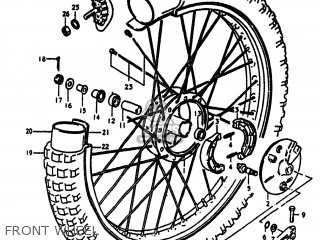 FRONT WHEEL - RM250 1980 (T) USA (E03)