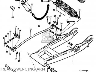 REAR SWINGING ARM - RM250 1980 (T) USA (E03)