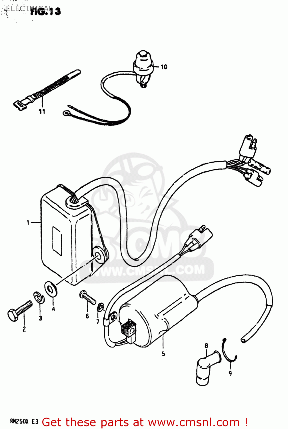 Suzuki RM250 1981 (X) USA (E03) ELECTRICAL - buy original ELECTRICAL ...