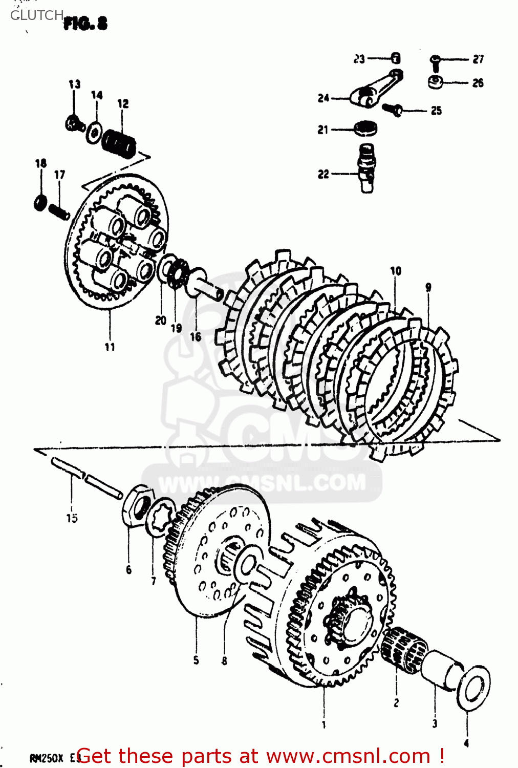 CLUTCH RM250 1981 (X) USA (E03)