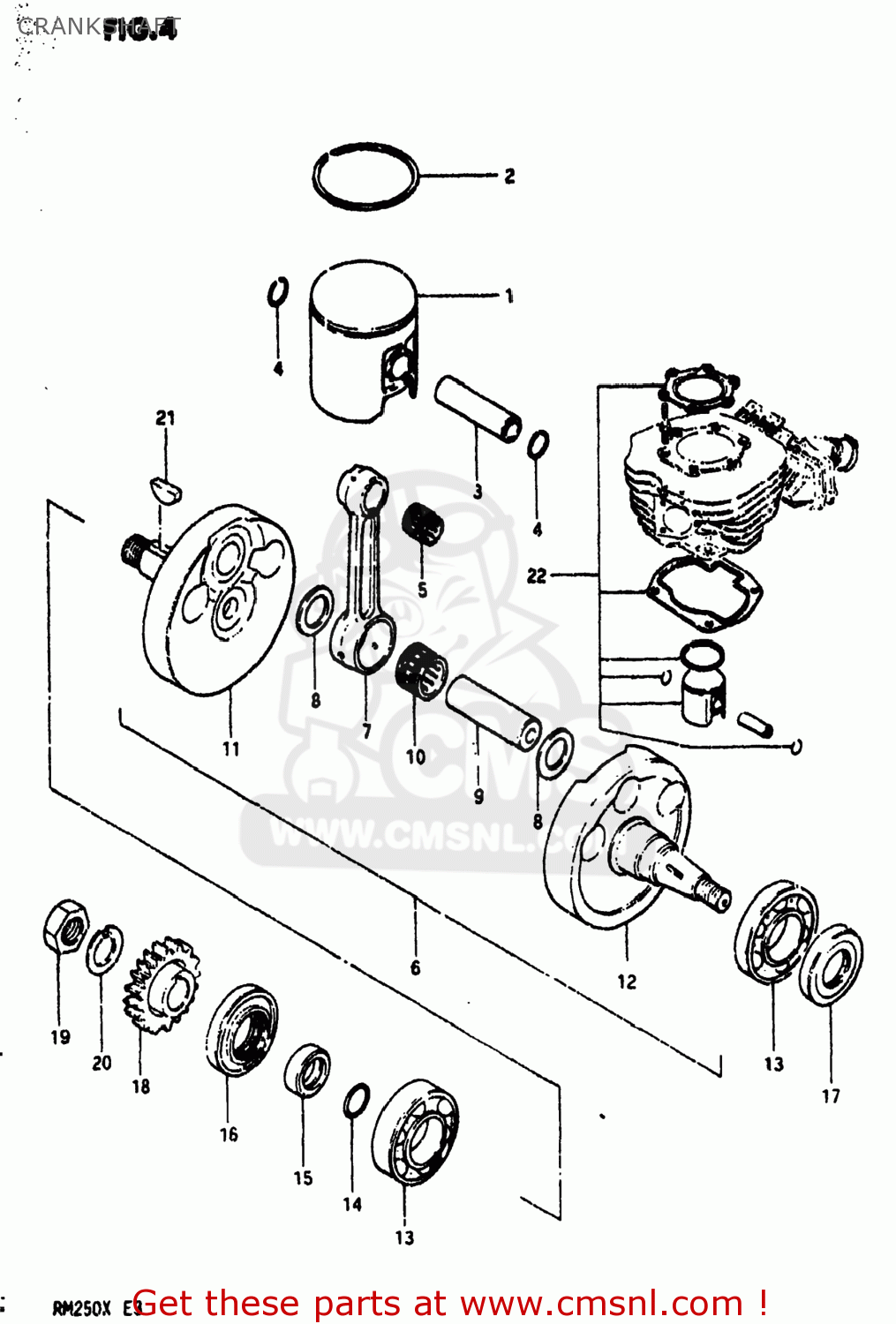 CRANKSHAFT RM250 1981 (X) USA (E03)