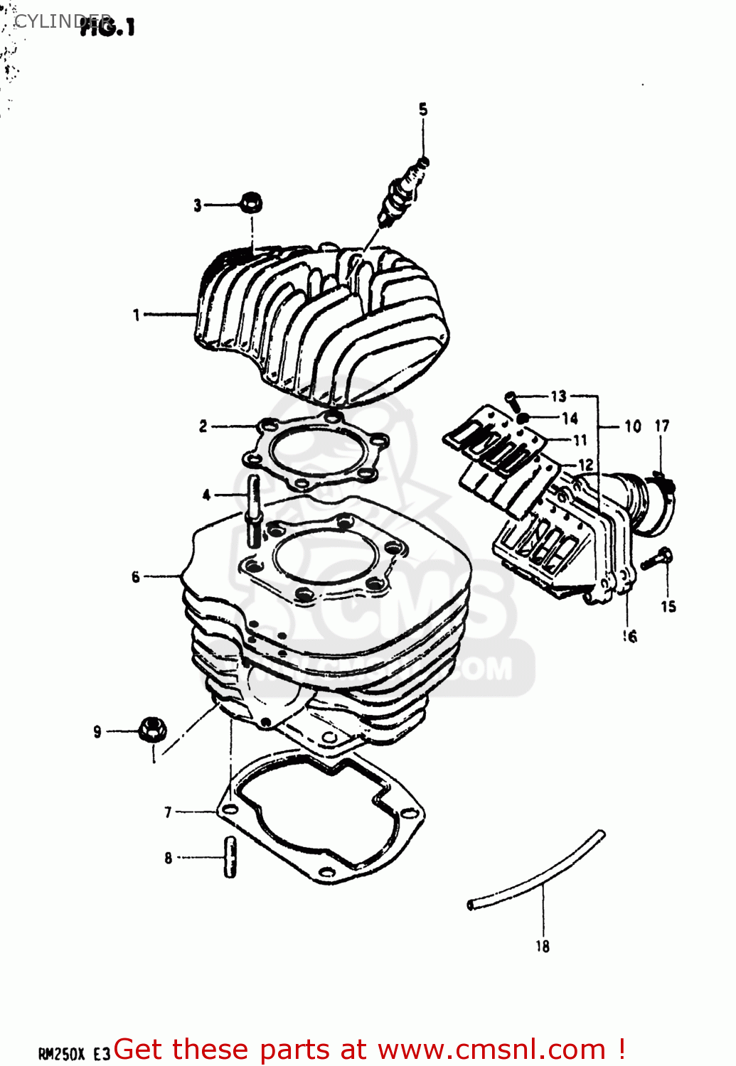 CYLINDER RM250 1981 (X) USA (E03)