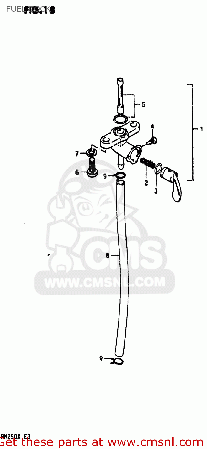 FUEL COCK RM250 1981 (X) USA (E03)