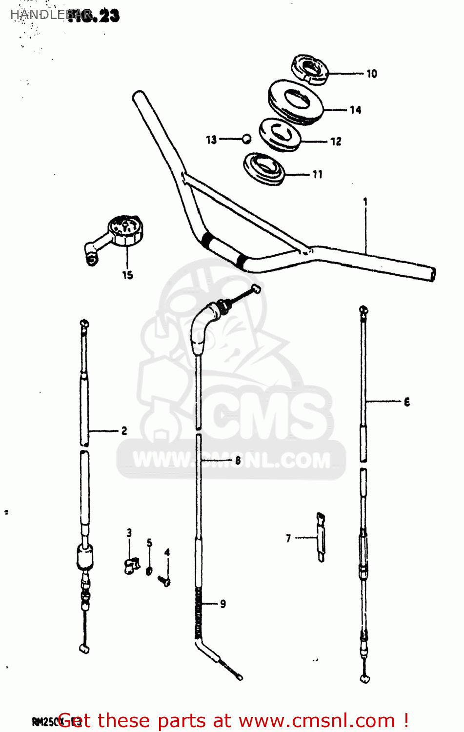 HANDLEBAR RM250 1981 (X) USA (E03)
