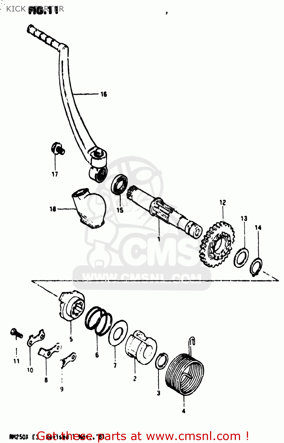 KICK STARTER RM250 1981 (X) USA (E03)
