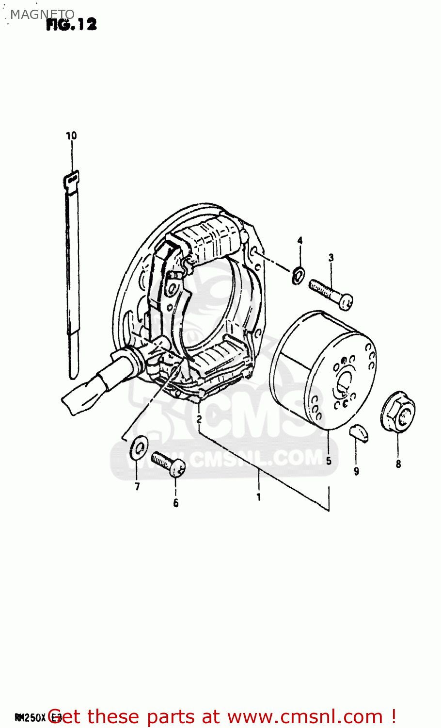 MAGNETO RM250 1981 (X) USA (E03)