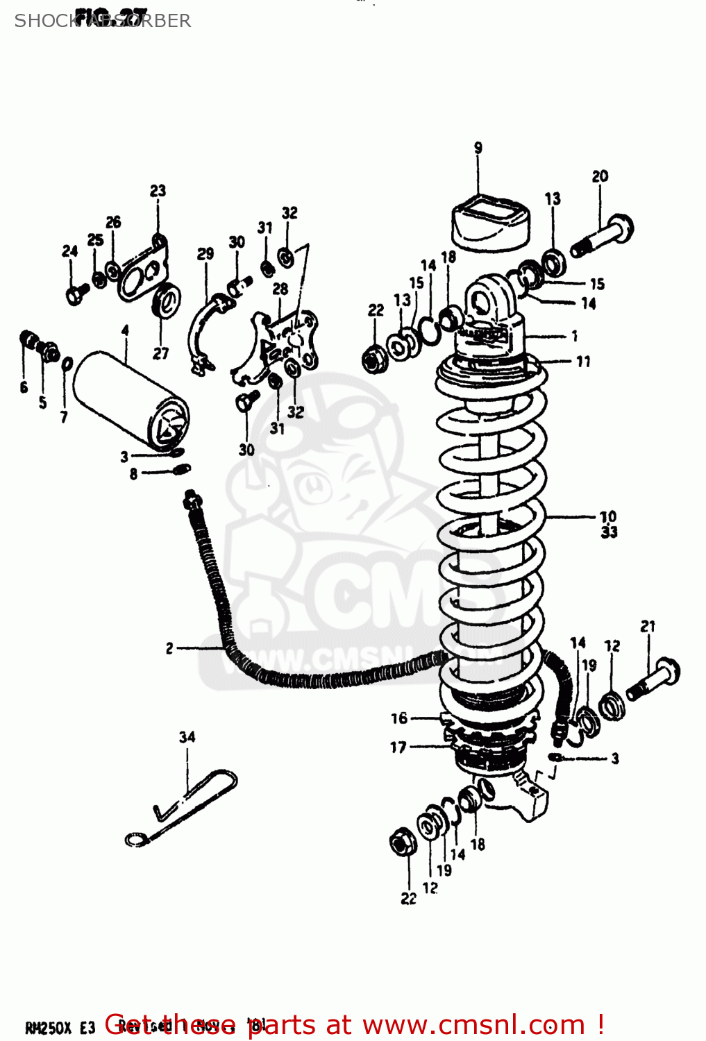 SHOCK ABSORBER RM250 1981 (X) USA (E03)
