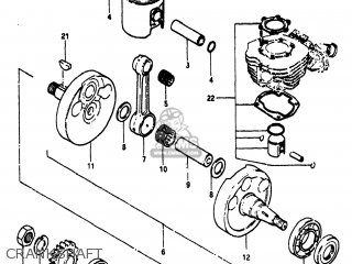 CRANKSHAFT - RM250 1981 (X) USA (E03)
