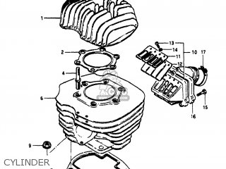 CYLINDER - RM250 1981 (X) USA (E03)