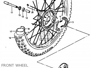 FRONT WHEEL - RM250 1981 (X) USA (E03)
