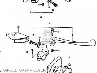 HANDLE GRIP - LEVER - RM250 1981 (X) USA (E03)