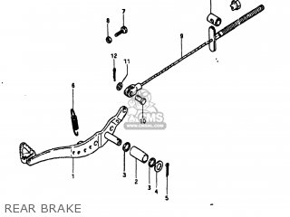 REAR BRAKE - RM250 1981 (X) USA (E03)
