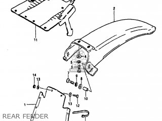 REAR FENDER - RM250 1981 (X) USA (E03)