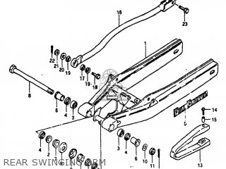 REAR SWINGING ARM - RM250 1981 (X) USA (E03)