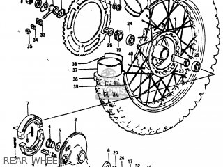 REAR WHEEL - RM250 1981 (X) USA (E03)