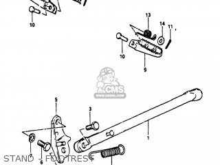 STAND - FOOTREST - RM250 1981 (X) USA (E03)
