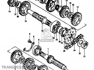 TRANSMISSION - RM250 1981 (X) USA (E03)