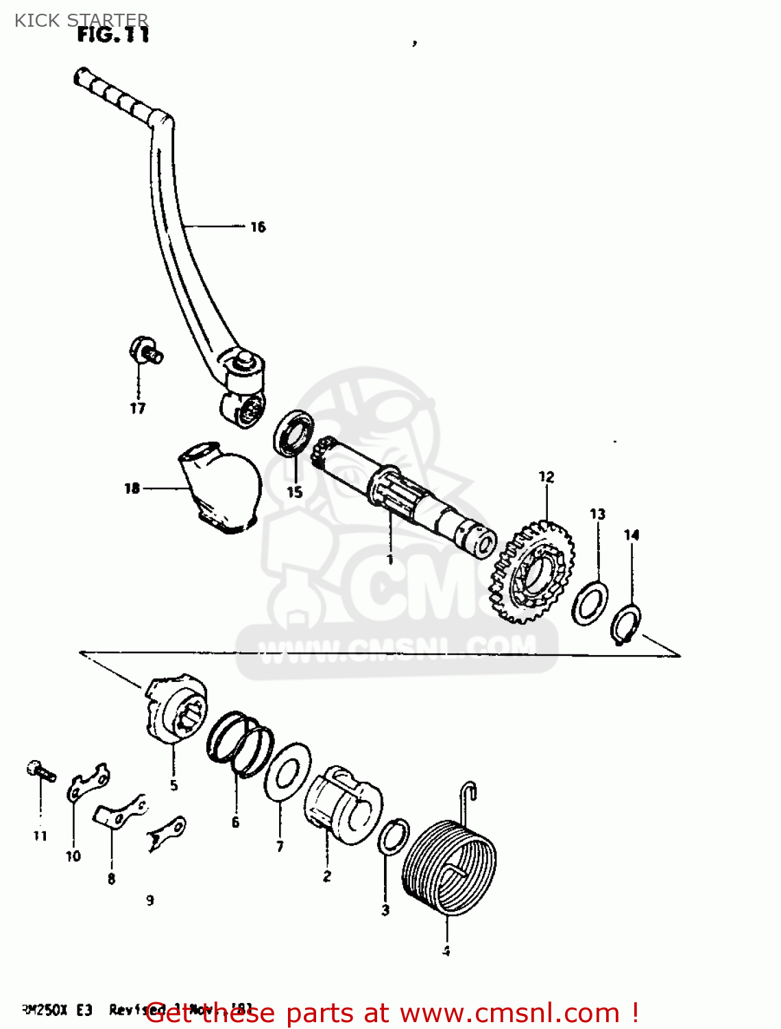 KICK STARTER RM250 1981 (X)