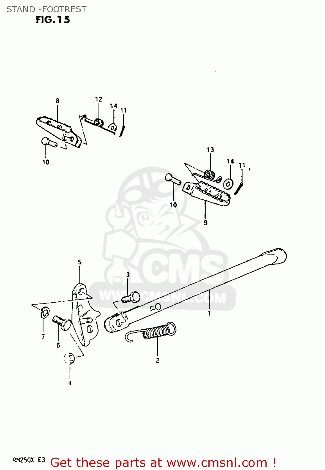 STAND -FOOTREST RM250 1981 (X)